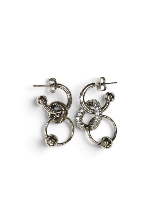 【JUSTINE CLENQUET- ジュスティーヌクランケ】ALISON EARRINGS (ピアス/シルバー)