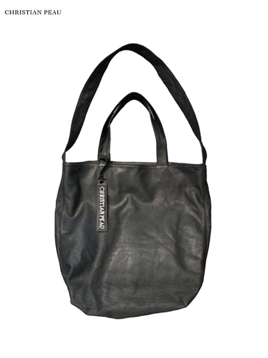 【Christian Peau - クリスチャンポー】BD 20 TOTE  "Cow Leather"/ BLACK(バッグ)