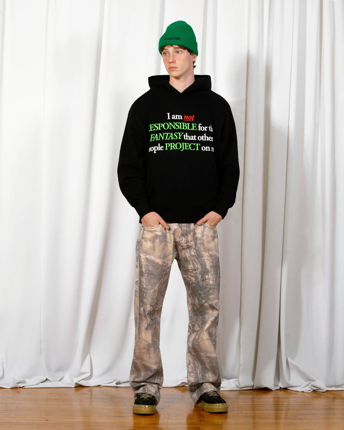 【PLEASURES - プレジャーズ】RESPONSIBLEHOODIE / BLACK (フーディー/ブラック)