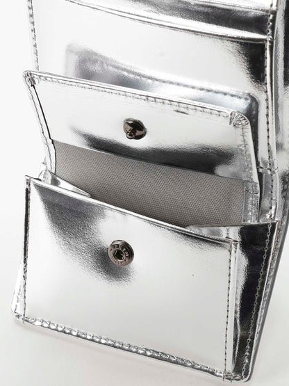 【Discord Yohji Yamamoto - ディスコード ヨウジヤマモト】COMPACT / Silver (財布/シルバー)