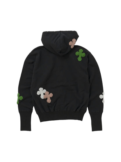 【Perfect ribs® × Y.A.R.N.】Basic Zip Hoodie (フーディー/ブラック)