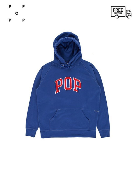 20%OFF【POP TRADING COMPANY - ポップ トレーディング カンパニー】ARCH HOODED SWEAT / BLUE (フーディ/ブルー)