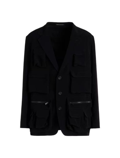 【Y's for men - ワイズフォーメン】TA TUXEDO MULTI-POCKET JACKET / BLACK (ジャケット/ブラック)