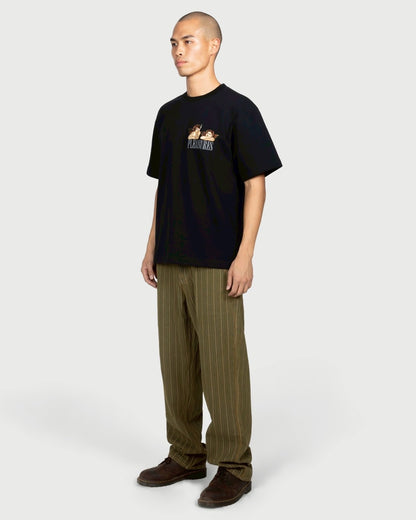 【PLEASURES - プレジャーズ】DYNAMIC SHORT SLEEVE CREWNECK / BLACK (Tシャツ/ブラック)