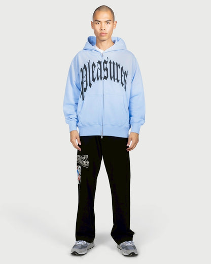 【PLEASURES - プレジャーズ】TWITCH ZIP HOODIE / BLUE (フーディー/ブルー)