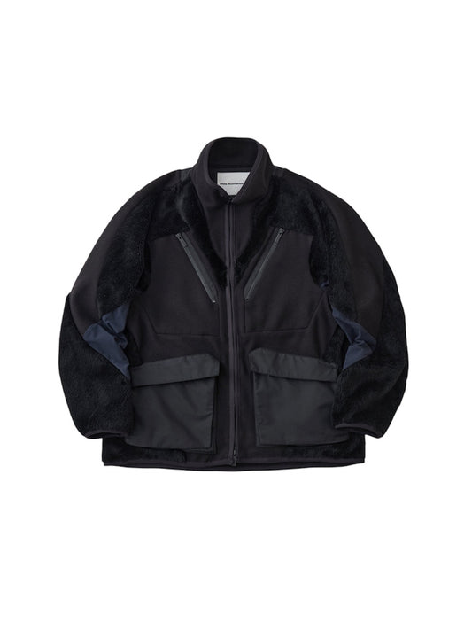 【White Mountaineering - ホワイトマウンテニアリング】FLEECE BLOUSON / BLACK (フリース/ブラック)