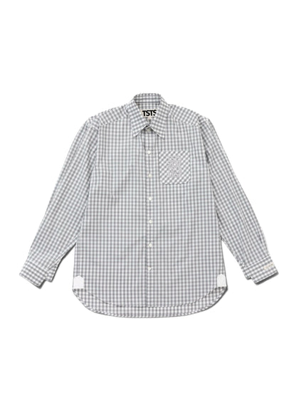 【TSTS -ティーエスティーエス】TSTS GINGHAM SHIRT / GRAY (シャツ/グレー)