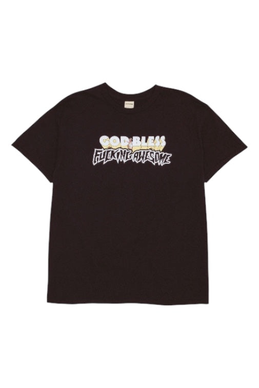 【Fucking Awesome- ファッキングオーサム】 GOD BLESS FA TEE /  BLACK（Tシャツ/ブラック)