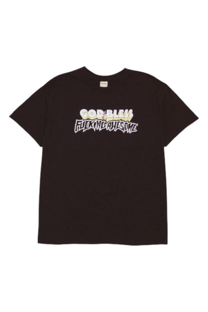 【Fucking Awesome- ファッキングオーサム】 GOD BLESS FA TEE /  BLACK（Tシャツ/ブラック)