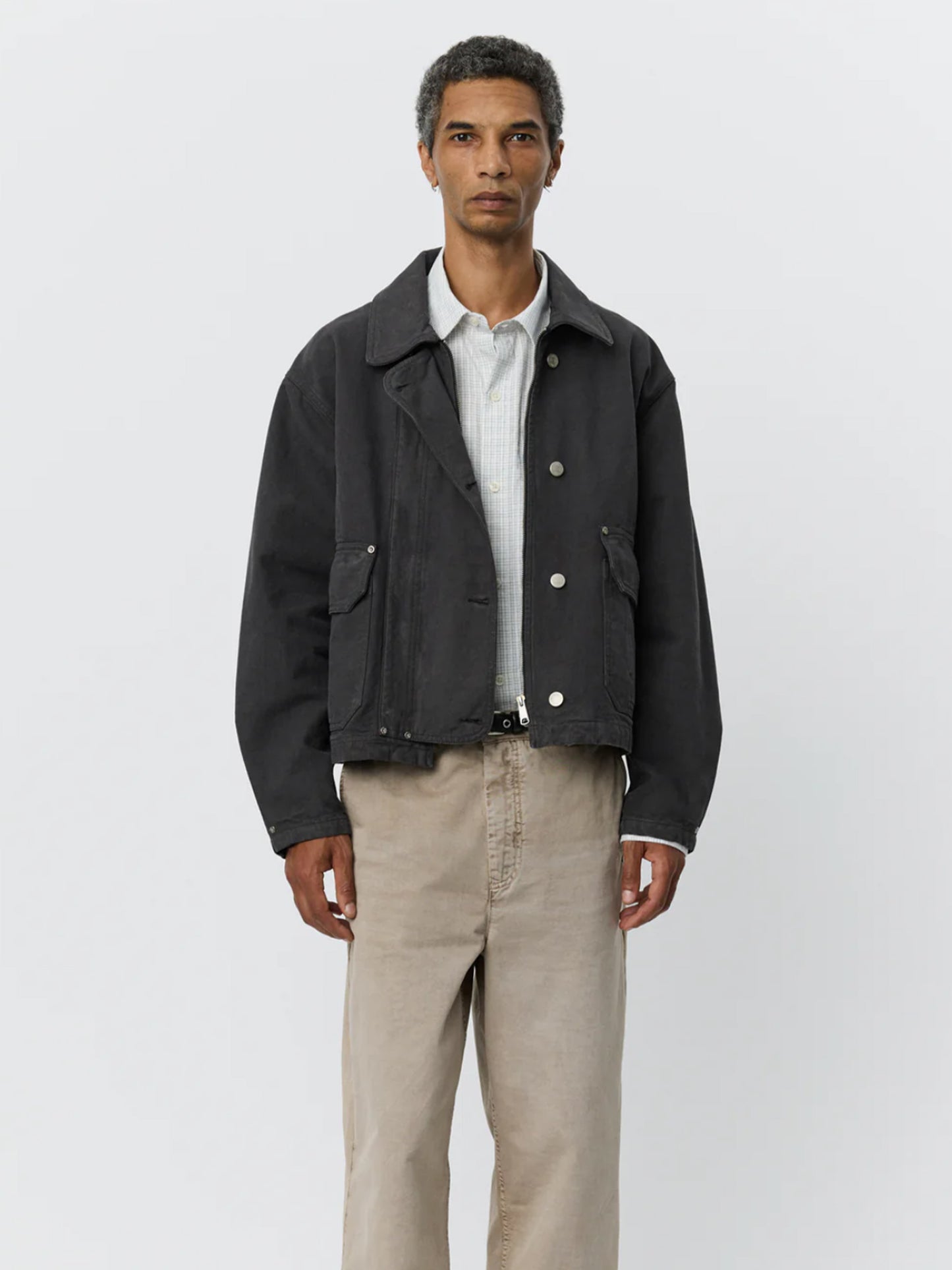 【mfpen - エムエフペン】COURIER JACKET  / WASHED GREY CANVAS (ジャケット/ウォッシュドグレーキャンバス)