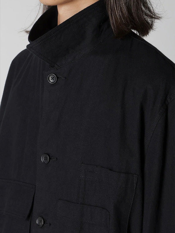 【Y's for men - ワイズフォーメン】COTTON FLANNEL CHAIN STITCH BLOUSON(ブルゾン/ブラック)