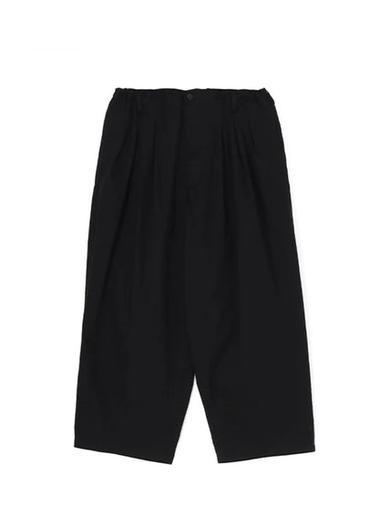 【Y's for men-ワイズフォーメン】GARMENT DYED KATSURAGI PANTS WITH 12-TUCKS / BLACK(パンツ/ブラック)