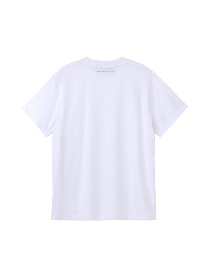 【JOHN LAWRENCE SULLIVAN - ジョンローレンスサリバン】Back logo print t-shirt(Tシャツ/ホワイト）