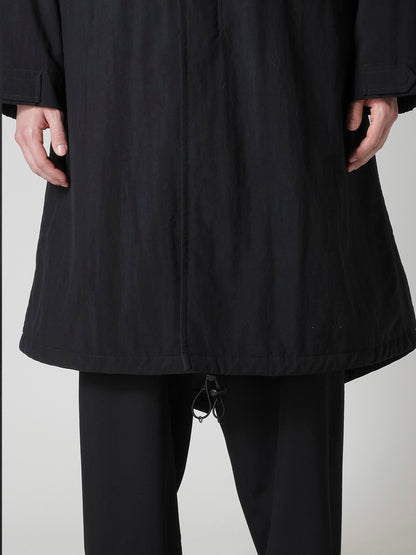 【Y's for men-ワイズフォーメン】NYLON TASLAN MOD COAT WITH THINSULATE(コート/ブラック)