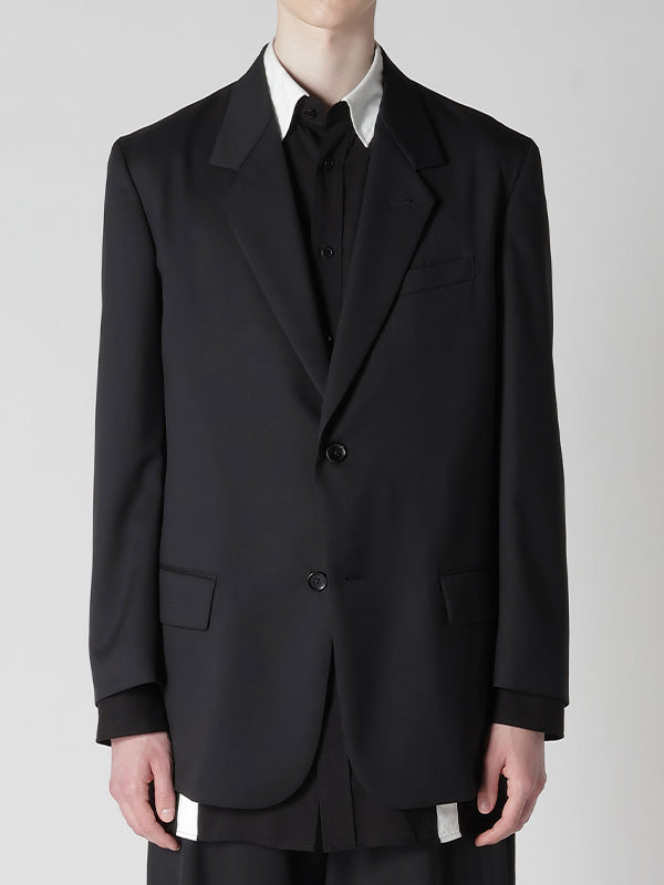 【Y's for men-ワイズフォーメン】SUIT GABARDINE JACKET WITH 2-BUTTONS(ジャケット)