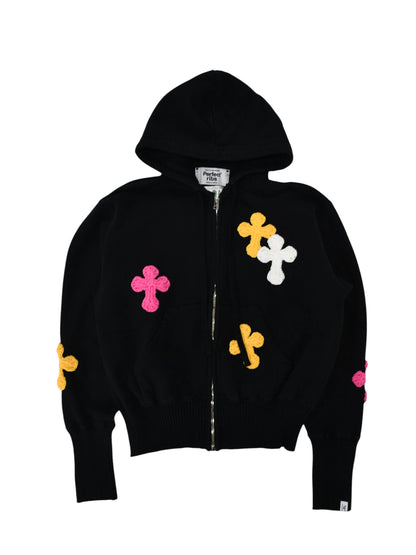【Perfect ribs® × Y.A.R.N. 】Basic Zip Hoodie / Black(パーカー/ブラック)