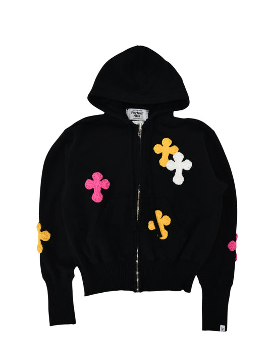 【Perfect ribs® × Y.A.R.N. 】Basic Zip Hoodie / Black(パーカー/ブラック)