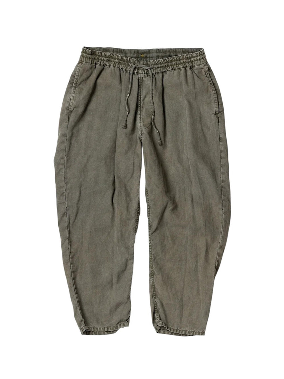 【ANACHRONORM - アナクロノーム】 AN364 PIGMENT DYED LINEN TAPERED EASY PANTS / OLIVE DYED (パンツ/オリーブ)