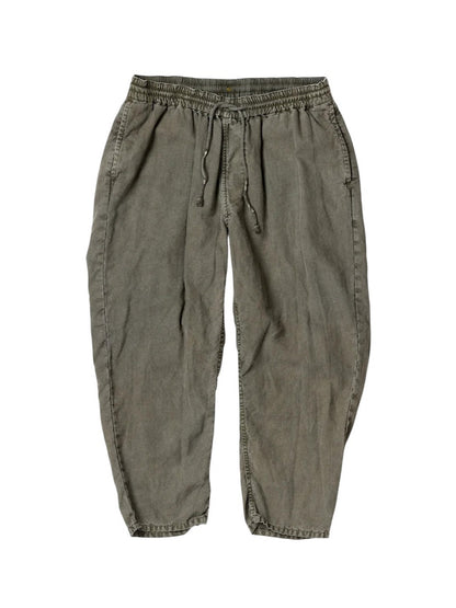 【ANACHRONORM - アナクロノーム】 AN364 PIGMENT DYED LINEN TAPERED EASY PANTS / OLIVE DYED (パンツ/オリーブ)