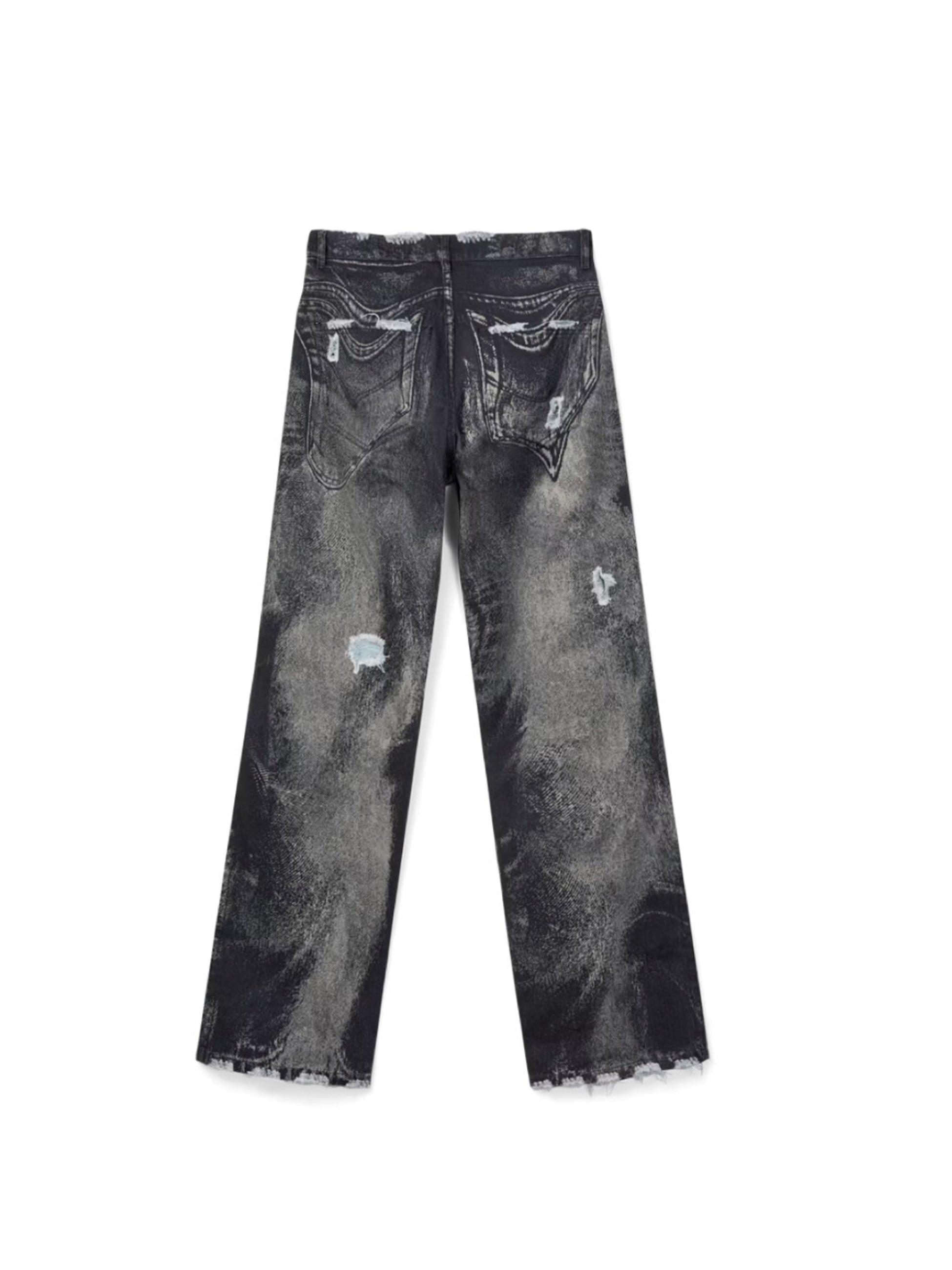 CAMPER LAB - カンペールラボ】DISTORTED PRINT DISTRESSED CAMPER LAB - カンペールラボ】DISTORTED PRINT DISTRESSED