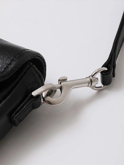 【beautiful people - ビューティフルピープル】excerption riders flap purse / BLACK（バッグ/ブラック)