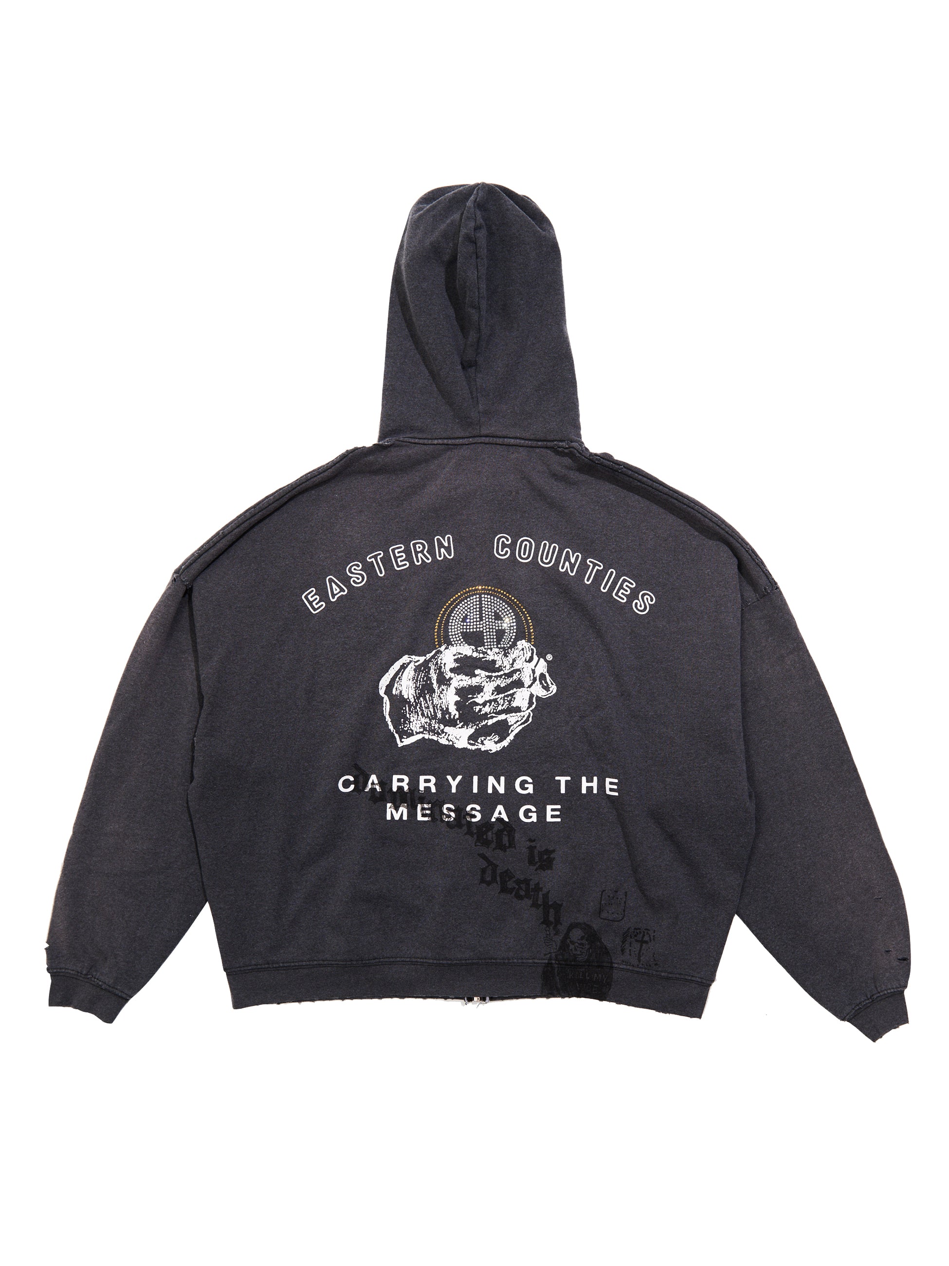 PALY HOLLYWOOD - パリーハリウッド】CARRYING THE MESSAGE ZIP HOODIE