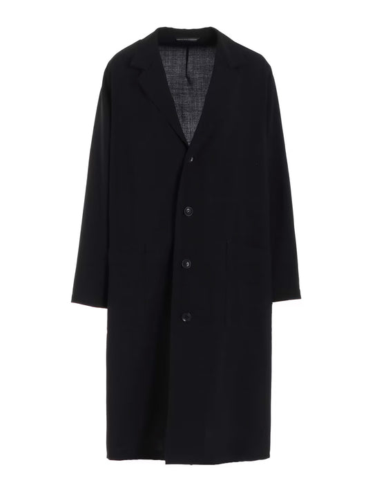 【Y's - ワイズ】HARD-TWISTED LAWN 4 BUTTON WORK JACKET / BLACK (ジャケット/ブラック)