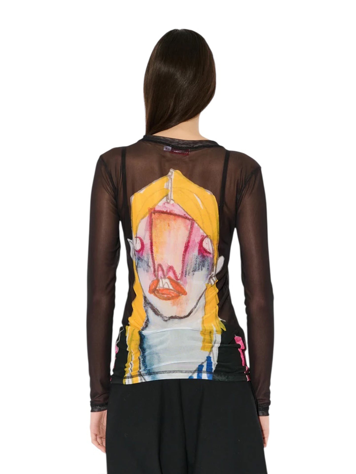 【Charles Jeffrey Loverboy - チャールズ ジェフリー ラバーボーイ】POWERMESH LONG SLEEVE TEE / BLACK (メッシュトップ/ブラック)