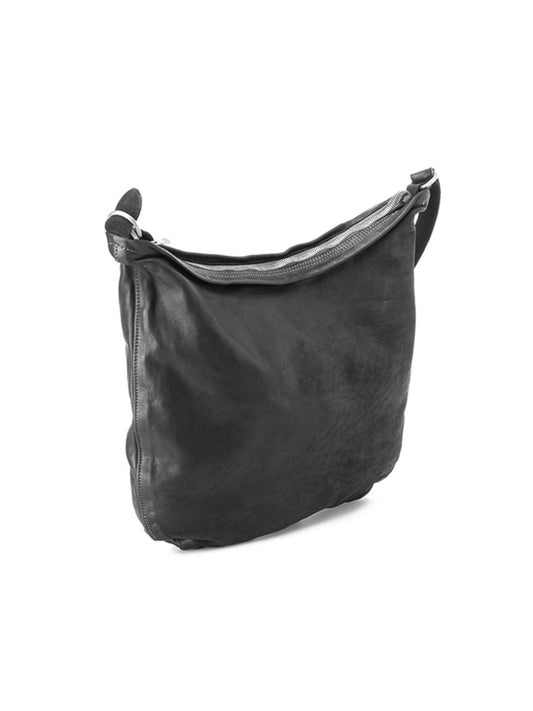 【GUIDI - グイディ】 GUIDI Q20 LEATHER CROSSBODY BAG (バッグ/ブラック)