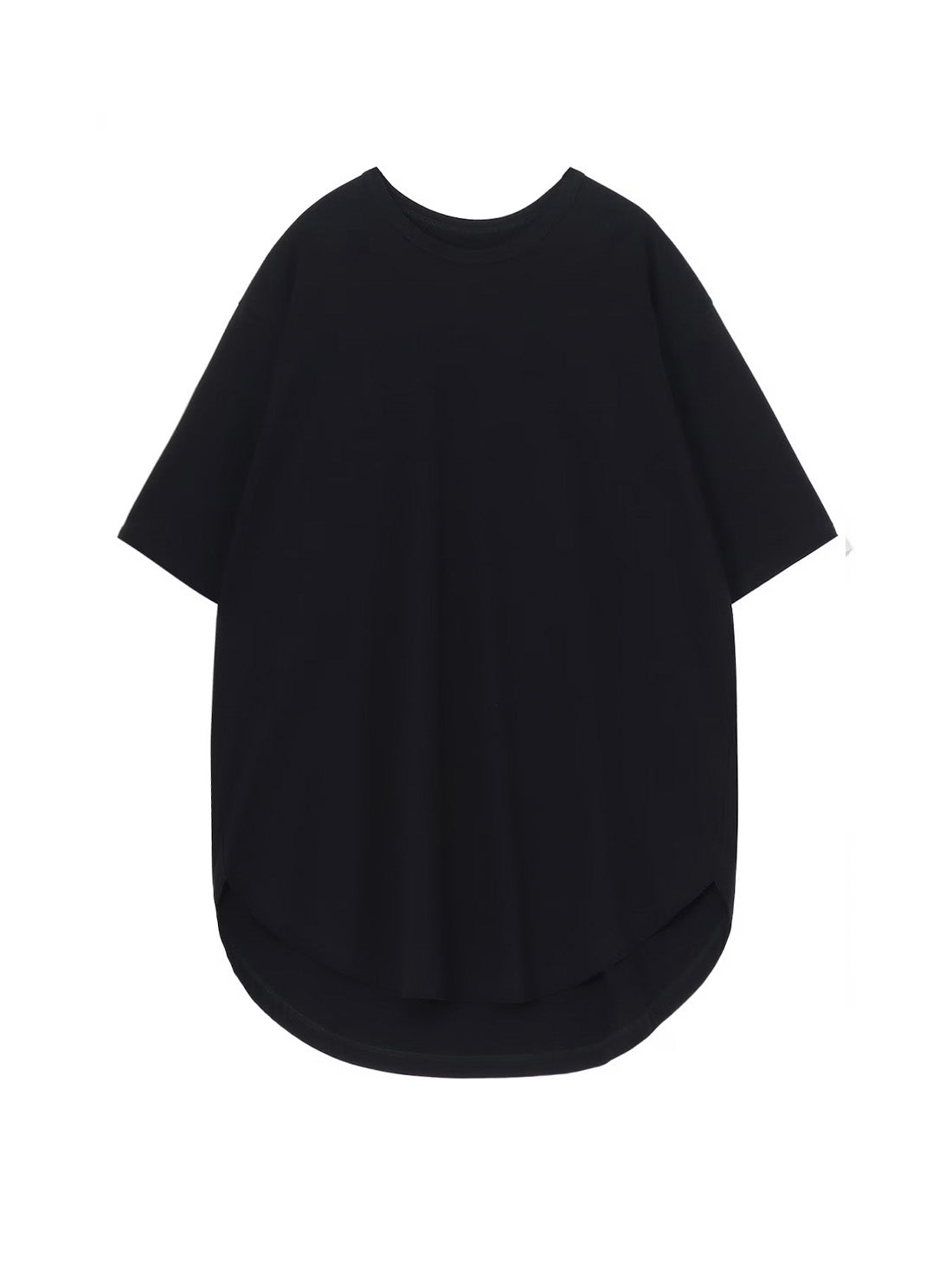 【Ground Y - グラウンドワイ】COTTON JERSEY HEM ROUND JUMBO T-SHIRT SHORT SLEEVES /BLACK(Tシャツ/ブラック)