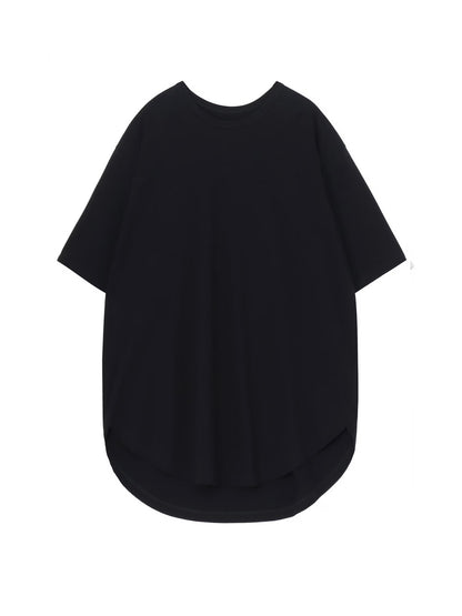 【Ground Y - グラウンドワイ】COTTON JERSEY HEM ROUND JUMBO T-SHIRT SHORT SLEEVES /BLACK(Tシャツ/ブラック)