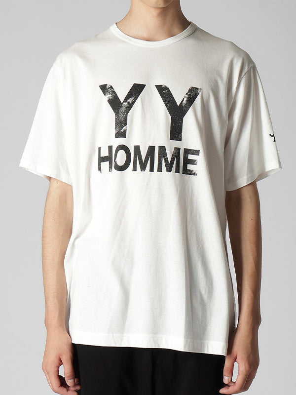 【Yohji Yamamoto POUR HOMME - ヨウジヤマモト プールオム】YYH PT SHORT SLEEVE T(Tシャツ/ホワイト)