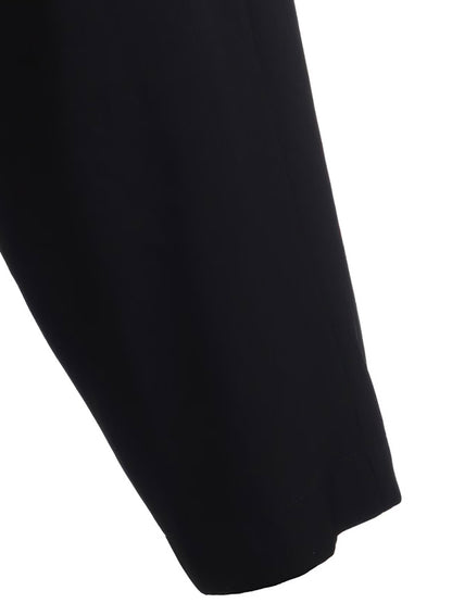 【Ground Y - グラウンドワイ】TRIACETATE/POLYESTER CREPE de CHINE EXTRA WIDE FRONT SEAM PANTS(パンツ/ブラック)