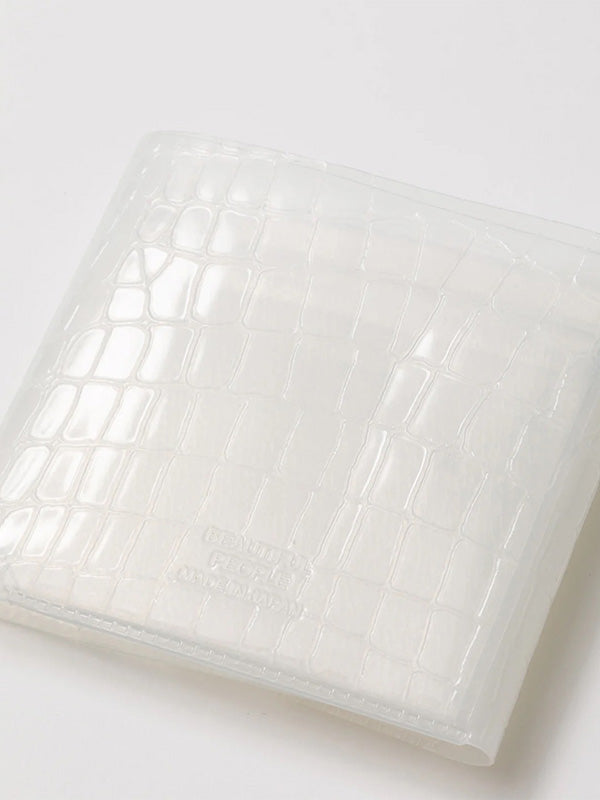 【beautiful people - ビューティフルピープル】nothing to hide vinyl card wallet / WHITE（ウォレット/ホワイト)