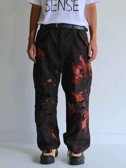 【ANACHRONORM - アナクロノーム】  AN337 M-51 DAMAGED FIELD CARGO PANTS / BLACK (パンツ/ブラック)