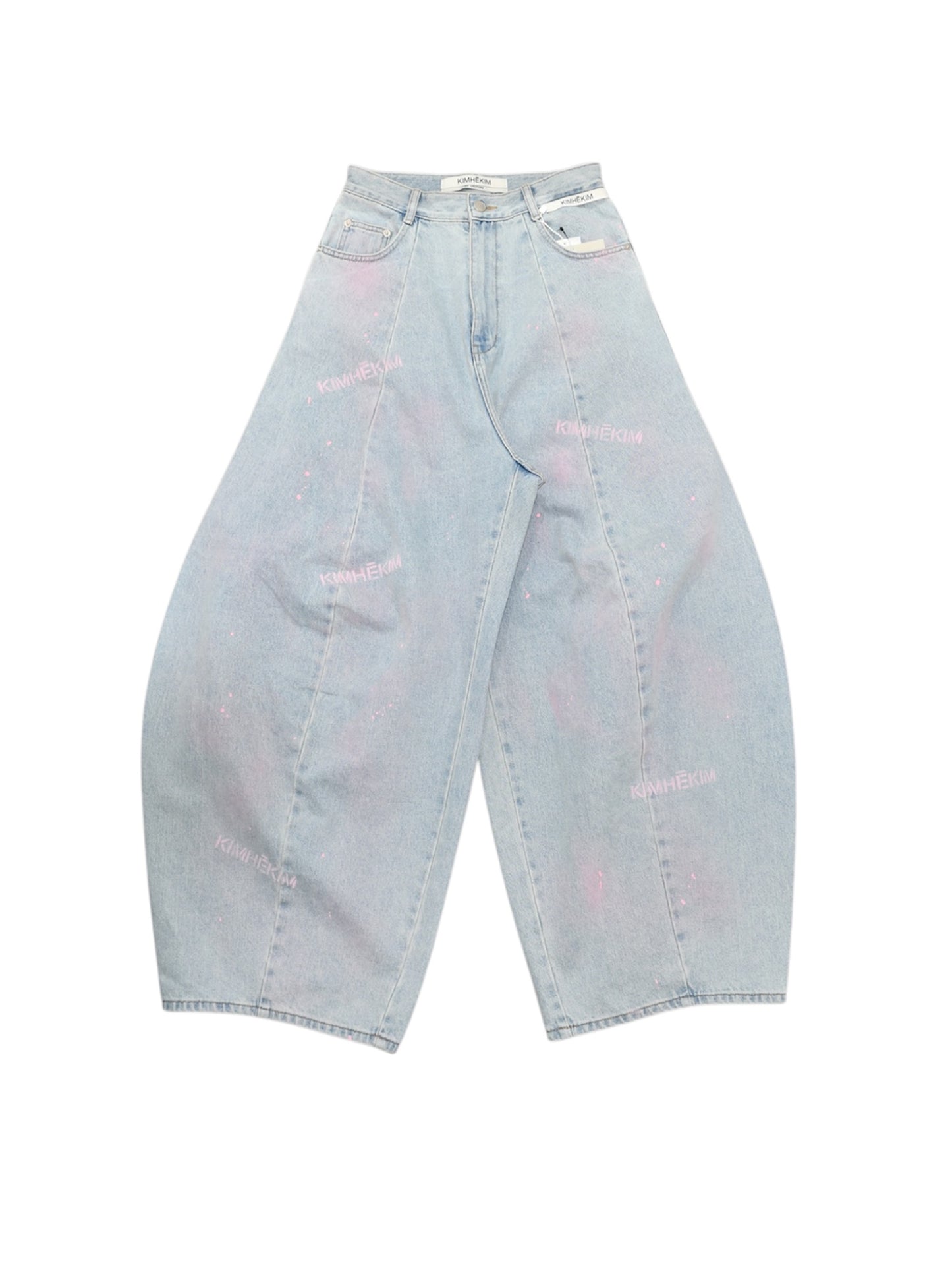 【KIMHEKIM - キムヘキム】SPRAY DYED BALLOON FIT JEANS/SKY BLUE(デニム/スカイブルー)