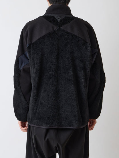 【White Mountaineering - ホワイトマウンテニアリング】FLEECE BLOUSON / BLACK (フリース/ブラック)