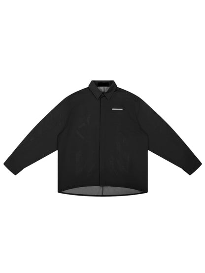 【HELIOT EMIL  - エリオットエミル】ALSORAN LS SHIRT / BLACK (シャツ/ブラック)
