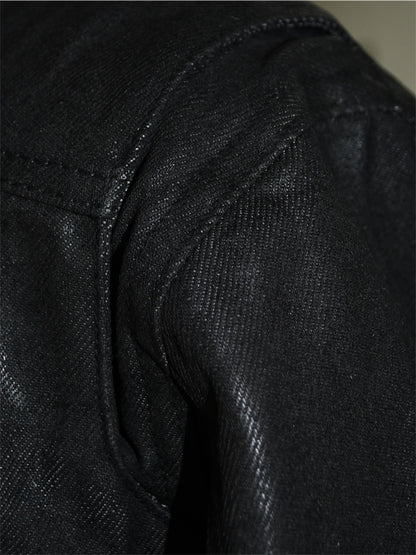 【JOHN LAWRENCE SULLIVAN - ジョンローレンスサリバン】WASHED DENIM JACKET（ジャケット/コーティングブラック)
