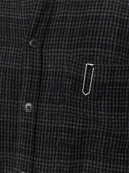 【mfpen - エムエフペン】 PRIORITY SHIRT /  OVERDYED BLACK CHECK (シャツ/ブラック)