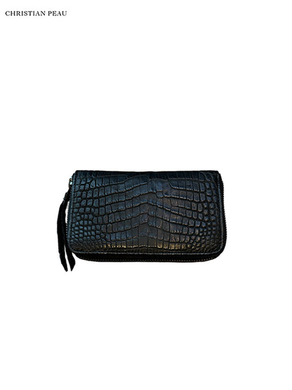 【Christian Peau - クリスチャンポー】CP B004 S Wallet "Crocodile Leather" / BLACK(財布)