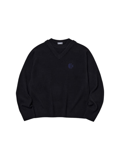 【kolor BEACON - カラー ビーコン】26WBM-N03333-08 Knit  / BLACK (ニット/ブラック）