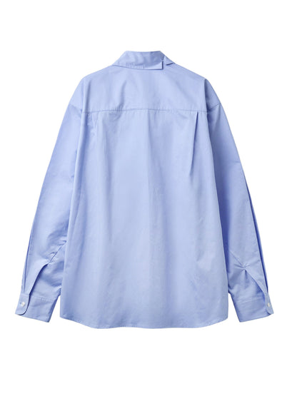 【POST ARCHIVE FACTION - ポストアーカイブファクション】Trimmed Shirt B / Blue (シャツ/ブルー)