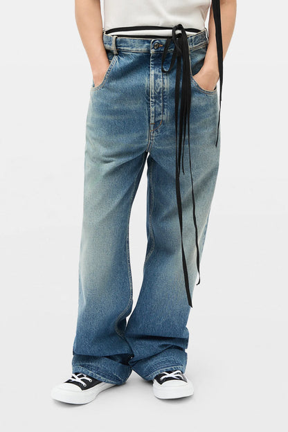 【ANN DEMEULEMEESTER - アン ドゥムルメステール】MICHAEL 5-POCKET HIGH COMFORT TROUSERS  / SKY BLUE(トラウザーズ/ブルー）