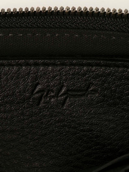 【Discord Yohji Yamamoto - ディスコード ヨウジヤマモト】Signature short wallet / Black (財布/ブラック)
