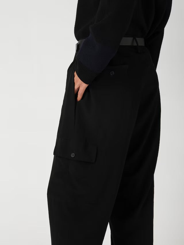 【Y's for men-ワイズフォーメン】TA TUXEDO SIDE-TUCK FLAP PANTS / BLACK(パンツ/ブラック)