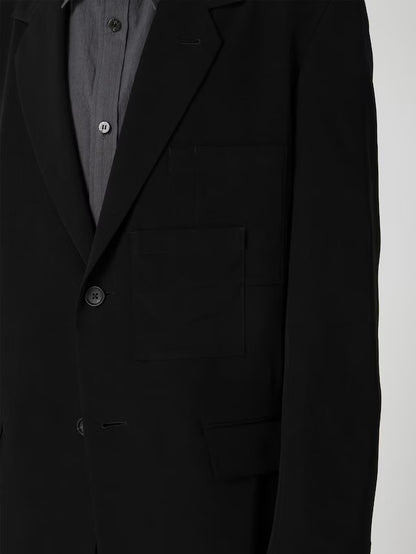 【Y's for men - ワイズフォーメン】TA TUXEDO LAYERED-POCKET JACKET / BLACK (ジャケット/ブラック)