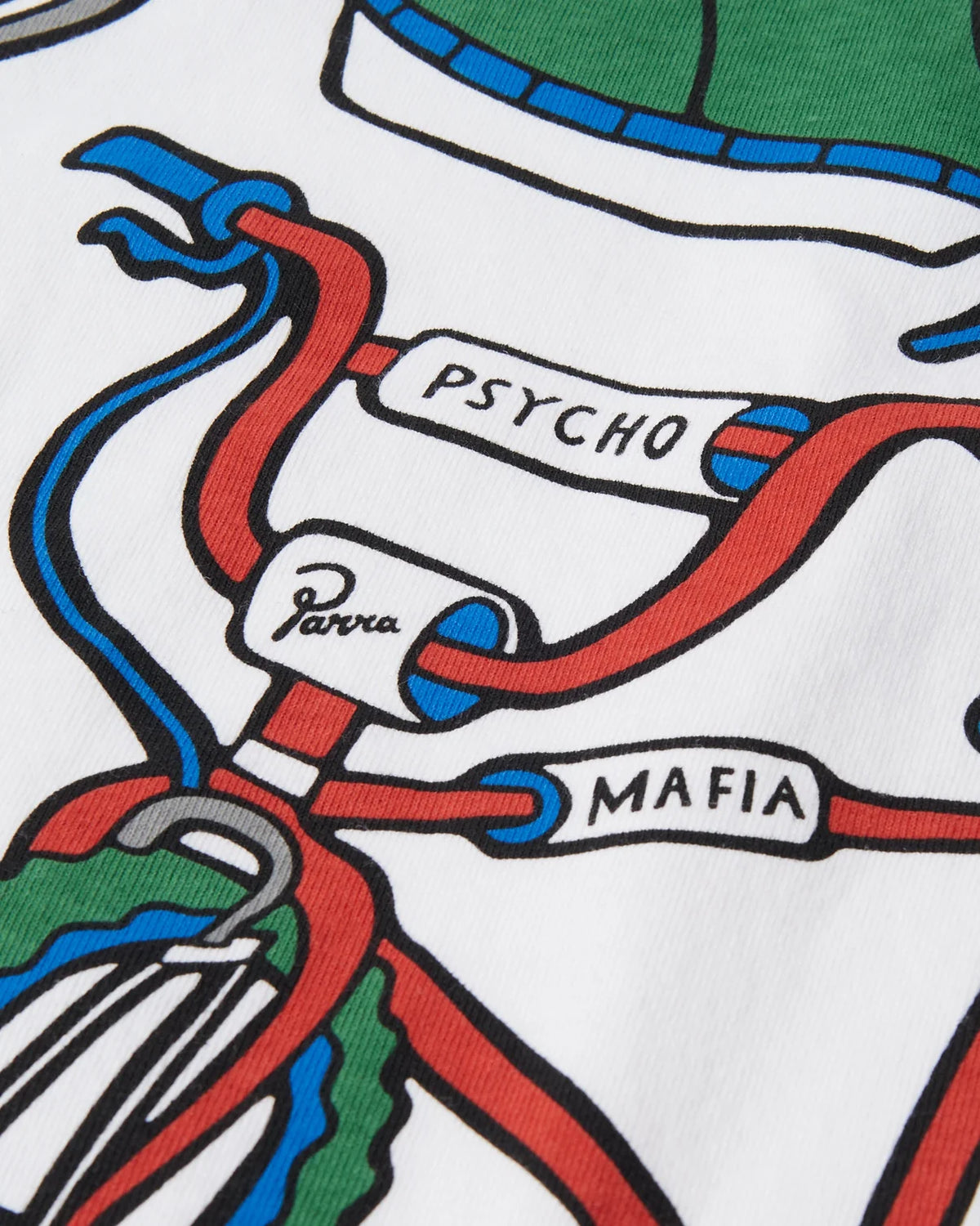 【by Parra - バイパラ】BIKE HAMMER LONG SLEEVE / WHITE (Tシャツ/ホワイト)