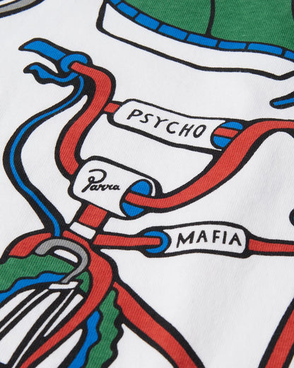 【by Parra - バイパラ】BIKE HAMMER LONG SLEEVE / WHITE (Tシャツ/ホワイト)