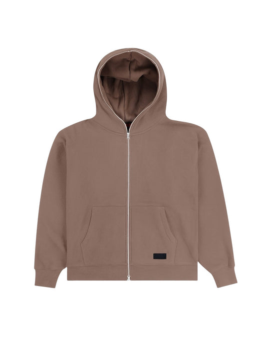 【PLEASURES - プレジャーズ】DORAGON ZIP HOODIE / BROWN (フーディ/ブラウン)